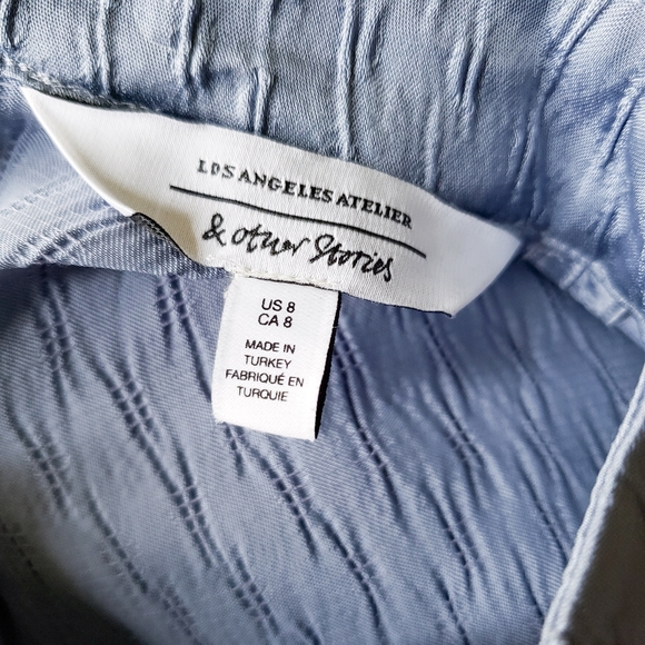 & Other Stories | Jacquard Puff Sleeve Mini Dress - Picture 9 of 9